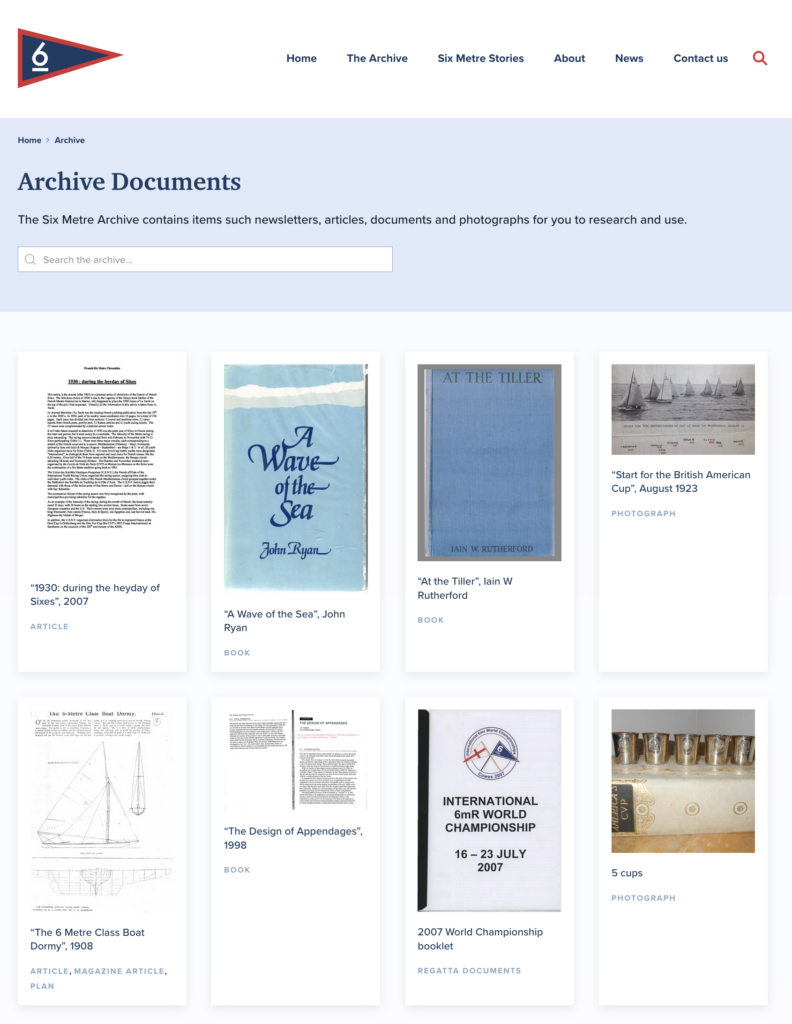 Screenshot of ISMA archive