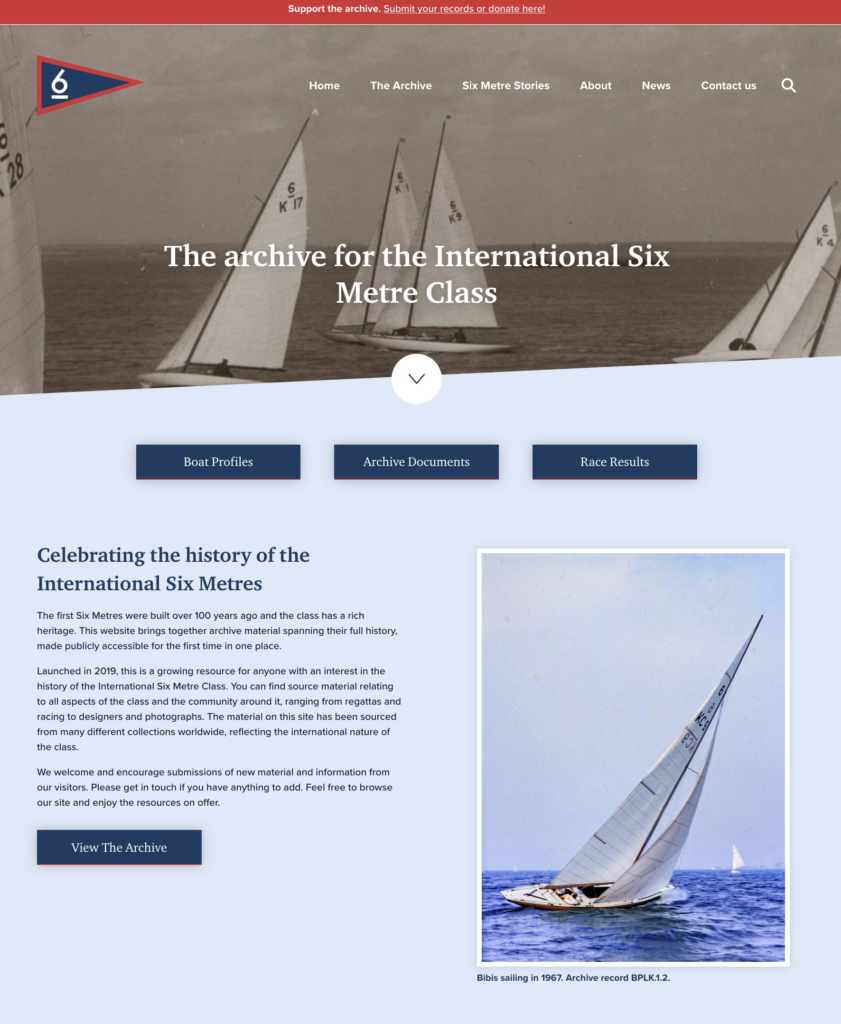 Screenshot of ISMA homepage