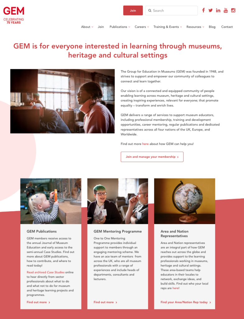 GEM homepage